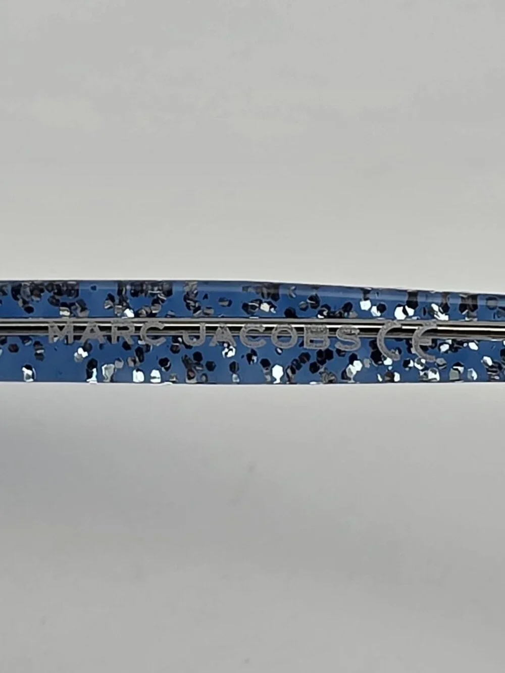 Marc Jacobs Marc 430 PJP Transparent Blue Glitter Cat Eye Eyeglasses Frame 53mm